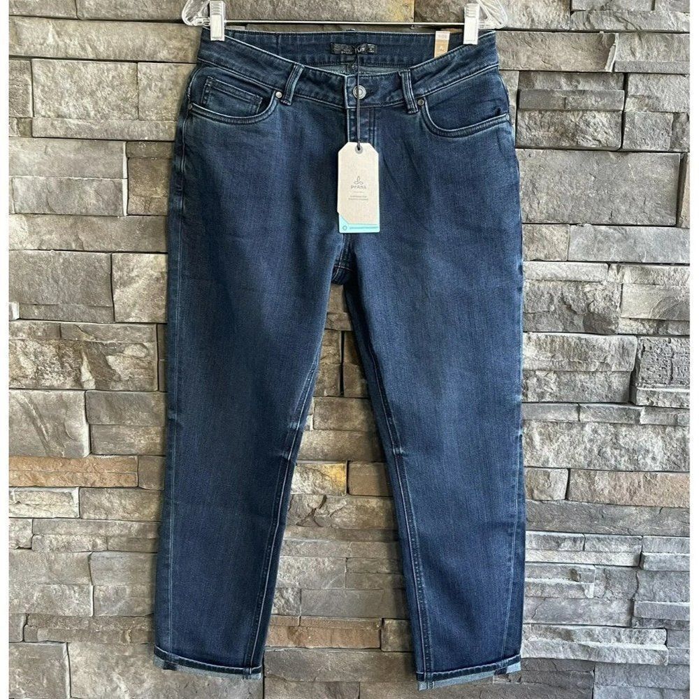 Prana Buxton Jeans Women’s Button Fly‎  Size 6 Deep Blue NWT